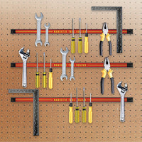 Thumbnail for 3 x 61cm Magnetic Wall Mounted Tool Holder Storage Organiser Garage Workshop