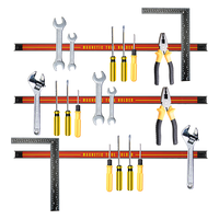 Thumbnail for 3 x 61cm Magnetic Wall Mounted Tool Holder Storage Organiser Garage Workshop