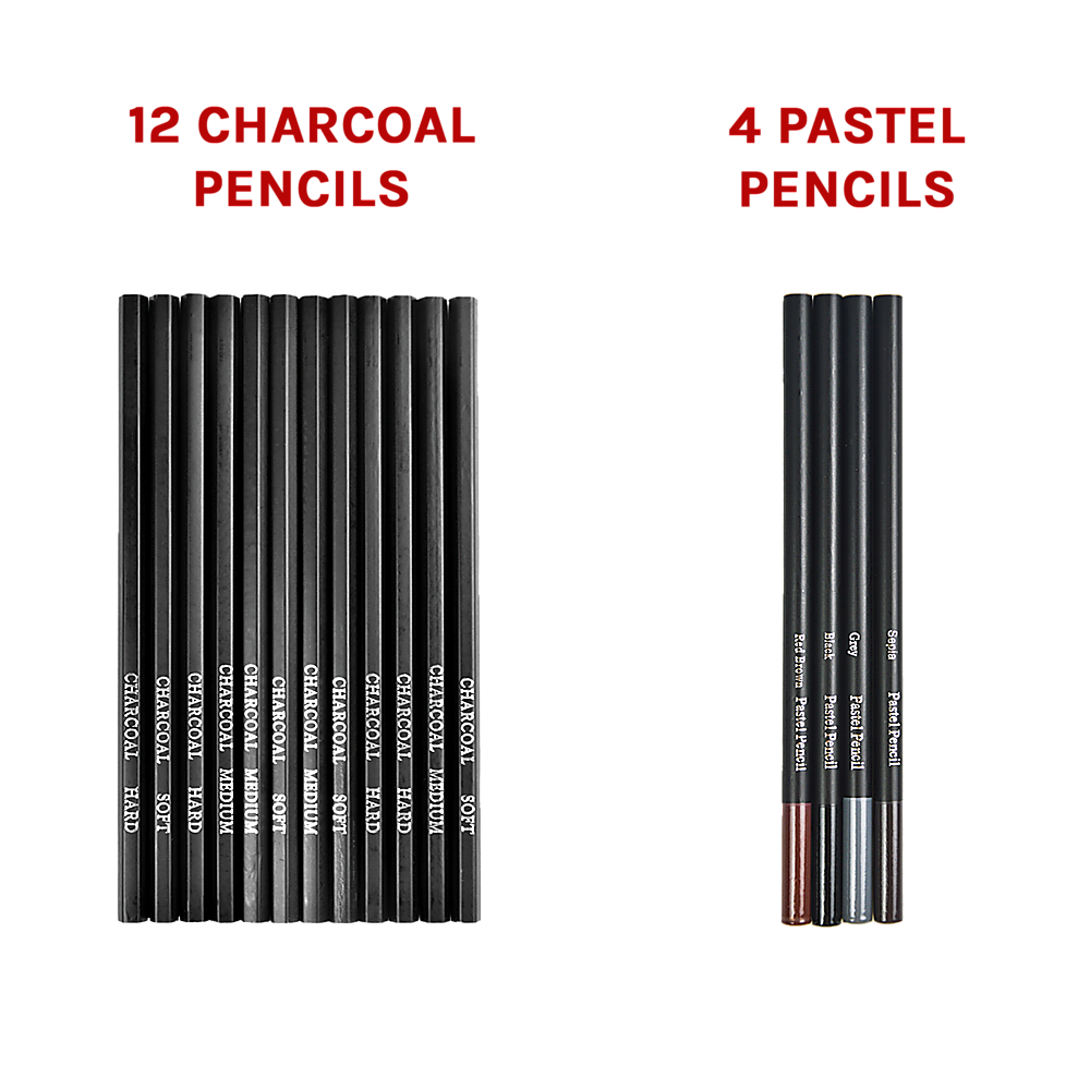 Art Sketch Pencils Oil Drawing Colouring Graphite Charcoal Pencil Set 72pcs/set