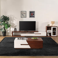 Thumbnail for 230x200cm Floor Rugs Large Shaggy Rug Area Carpet Bedroom Living Room Mat - Black