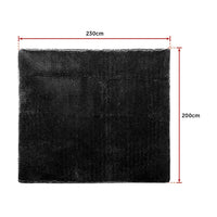 Thumbnail for 230x200cm Floor Rugs Large Shaggy Rug Area Carpet Bedroom Living Room Mat - Black