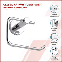 Thumbnail for Classic Chrome Toilet Paper Holder Bathroom