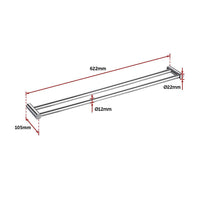 Thumbnail for Double Towel Rail Grade 304 Stainless Steel 620mm