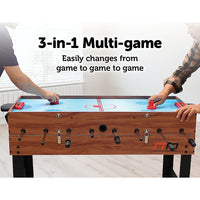 Thumbnail for 4FT 3-in-1 Games Foosball Soccer Hockey Pool Table