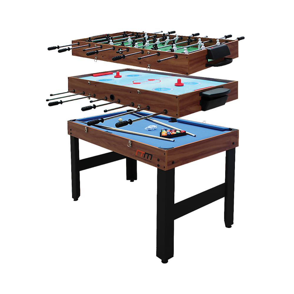 4FT 3-in-1 Games Foosball Soccer Hockey Pool Table