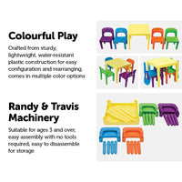 Thumbnail for Kids Table and Chairs Play Set Toddler Child Toy Activity Furniture In-Outdoor