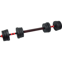 Thumbnail for 20kg Adjustable Rubber Dumbbell Set Barbell Home GYM Exercise Weights