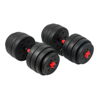 Thumbnail for 40kg Adjustable Rubber Dumbbell Set Barbell Home GYM Exercise Weights