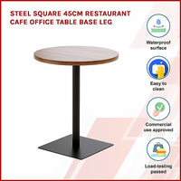 Thumbnail for Steel Square 45cm Restaurant Cafe Office Table Base Leg