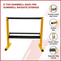 Thumbnail for 2 Tier Dumbbell Rack for Dumbbell Weights Storage