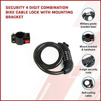 Thumbnail for Security 5 Digit Combination Bike Cable Lock with Mounting Bracket