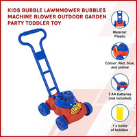 Thumbnail for Kids Bubble Lawnmower Bubbles Machine Blower Outdoor Garden Party Toddler Toy