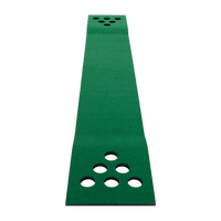 Thumbnail for Golf Beer Pong Game Toy Set Green Golf Putting Matt with 2 Putters, 6 Balls