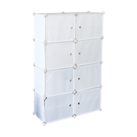 Thumbnail for White Cube DIY Shoe Cabinet Rack Storage Portable Stackable Organiser Stand