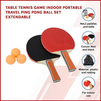 Thumbnail for Table Tennis Game Indoor Portable Travel Ping Pong Ball Set Extendable