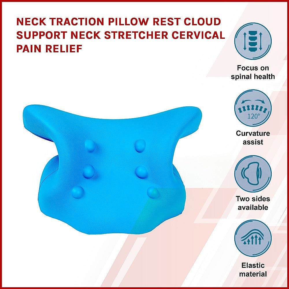 Neck Traction Pillow Rest Cloud Support Neck Stretcher Cervical Pain Relief