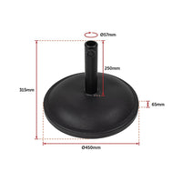 Thumbnail for 20kg Patio Sun Umbrella Base Durable Parasol Garden Stand Cement Round