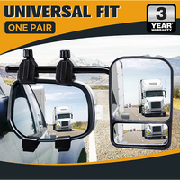 Thumbnail for 2x Towing Mirrors Pair Clip on Multi Fit Clamp On Towing Caravan 4X4 Trailer