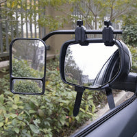 Thumbnail for 2x Towing Mirrors Pair Clip on Multi Fit Clamp On Towing Caravan 4X4 Trailer