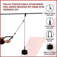 Thumbnail for Pulley System Cable Attachment Pull Down Machine DIY Home Gym Workout Kit