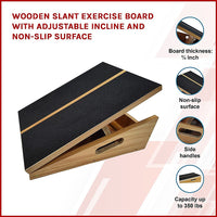 Thumbnail for Wooden Slant Exercise Board With Adjustable Incline And Non-Slip Surface