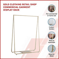 Thumbnail for Gold Clothing Retail Shop Commercial Garment Display Rack