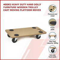 Thumbnail for 200kg Heavy Duty Hand Dolly Furniture Wooden Trolley Cart Moving Platform Mover