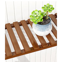 Thumbnail for Plant Stand Outdoor Indoor Garden Wood Bamboo Shelf Folding 100CM Length