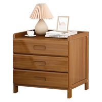 Thumbnail for Bamboo Bedside Table Nightstand Storage Bedroom Sofa Side Stand