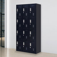 Thumbnail for 12-Door Locker for Office Gym Shed School Home Storage - Padlock-operated