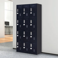 Thumbnail for 12-Door Locker for Office Gym Shed School Home Storage - 3-Digit Combination Lock