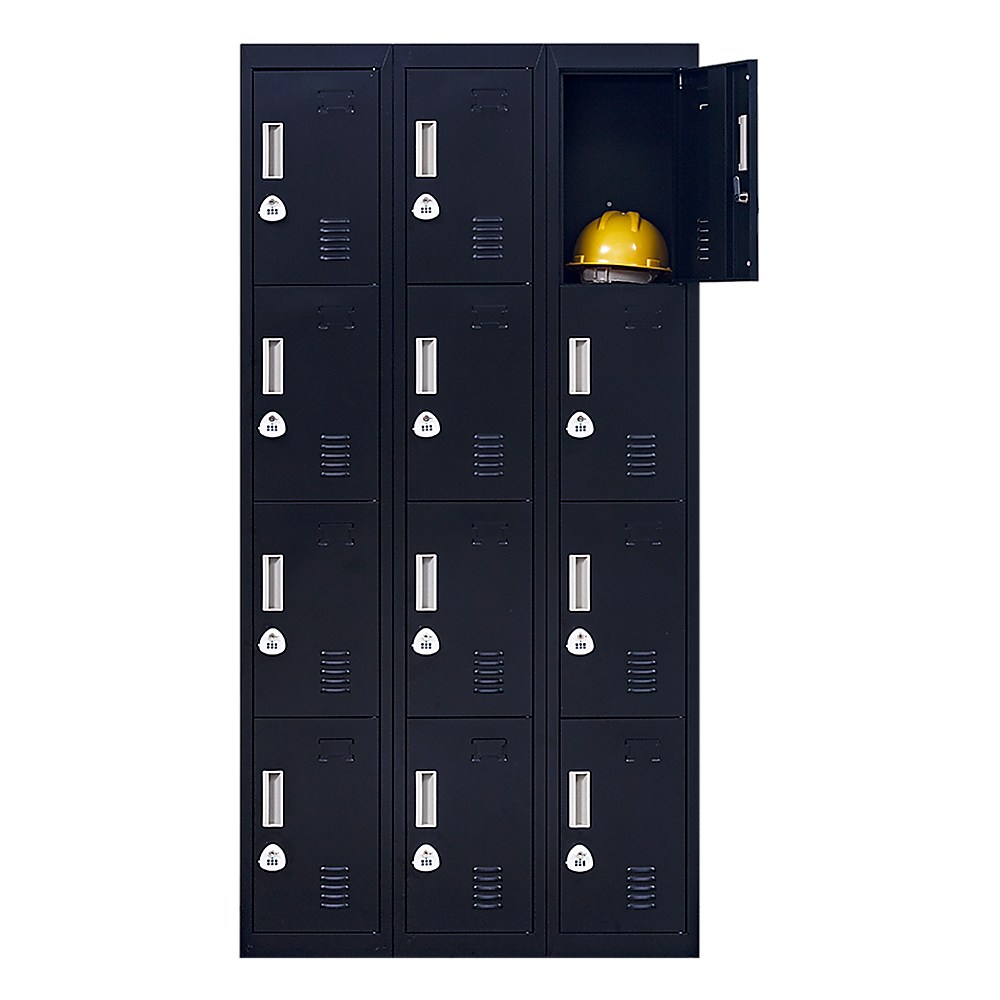 12-Door Locker for Office Gym Shed School Home Storage - 3-Digit Combination Lock