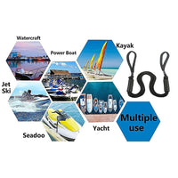 Thumbnail for 4 Pack Marine Bungee Dock Line Boat Mooring Rope Anchor Cord Stretch