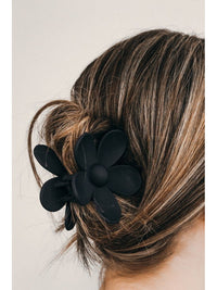 Thumbnail for Claw Clip - Flower - Black