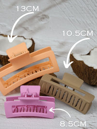 Thumbnail for Claw Clip - Medium Elongated Rectangle - Cocoa