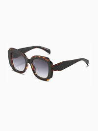 Thumbnail for Fashion Sunglasses - Como - Leopard with Grey Fade