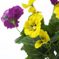 Thumbnail for Mixed Pink And Yellow Flowering Potted Artificial Pansy Plants 25cm