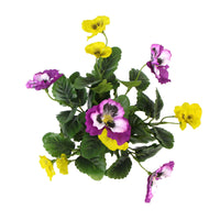 Thumbnail for Mixed Pink And Yellow Flowering Potted Artificial Pansy Plants 25cm