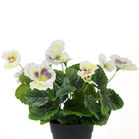 Thumbnail for Mixed White Flowering Potted Artificial Pansy Plants 25cm