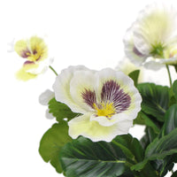 Thumbnail for Mixed White Flowering Potted Artificial Pansy Plants 25cm