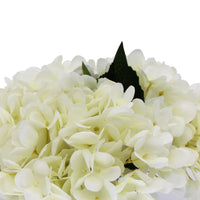 Thumbnail for Premium Faux Hydrangea With Glass Vase (Artificial Flowering White Hydrangea) 23cm