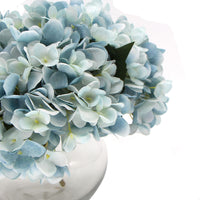 Thumbnail for Premium Faux Hydrangea With Glass Vase (Artificial Flowering Blue Hydrangea) 23cm