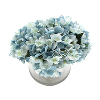 Thumbnail for Premium Faux Hydrangea With Glass Vase (Artificial Flowering Blue Hydrangea) 23cm