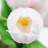 Thumbnail for Flowering Pink Artificial Tulip Plant Arrangement With Ceramic Bowl 35cm