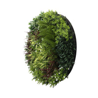 Thumbnail for Slimline Artificial Green Wall Disc Art 90cm Green Field UV Resistant (Black)