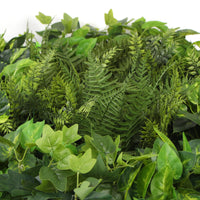 Thumbnail for Slimline Artificial Green Wall Disc Art 80cm Mixed Green Fern & Ivy (Modern Black)