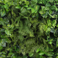 Thumbnail for Slimline Artificial Green Wall Disc Art 80cm Mixed Green Fern & Ivy (Modern Black)