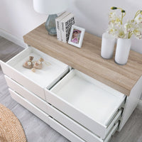 Thumbnail for Ashley Coastal White Wooden Chest of 6 Drawers