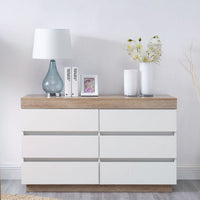 Thumbnail for Ashley Coastal White Wooden Chest of 6 Drawers