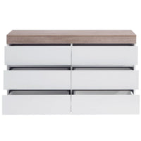 Thumbnail for Ashley Coastal White Wooden Chest of 6 Drawers